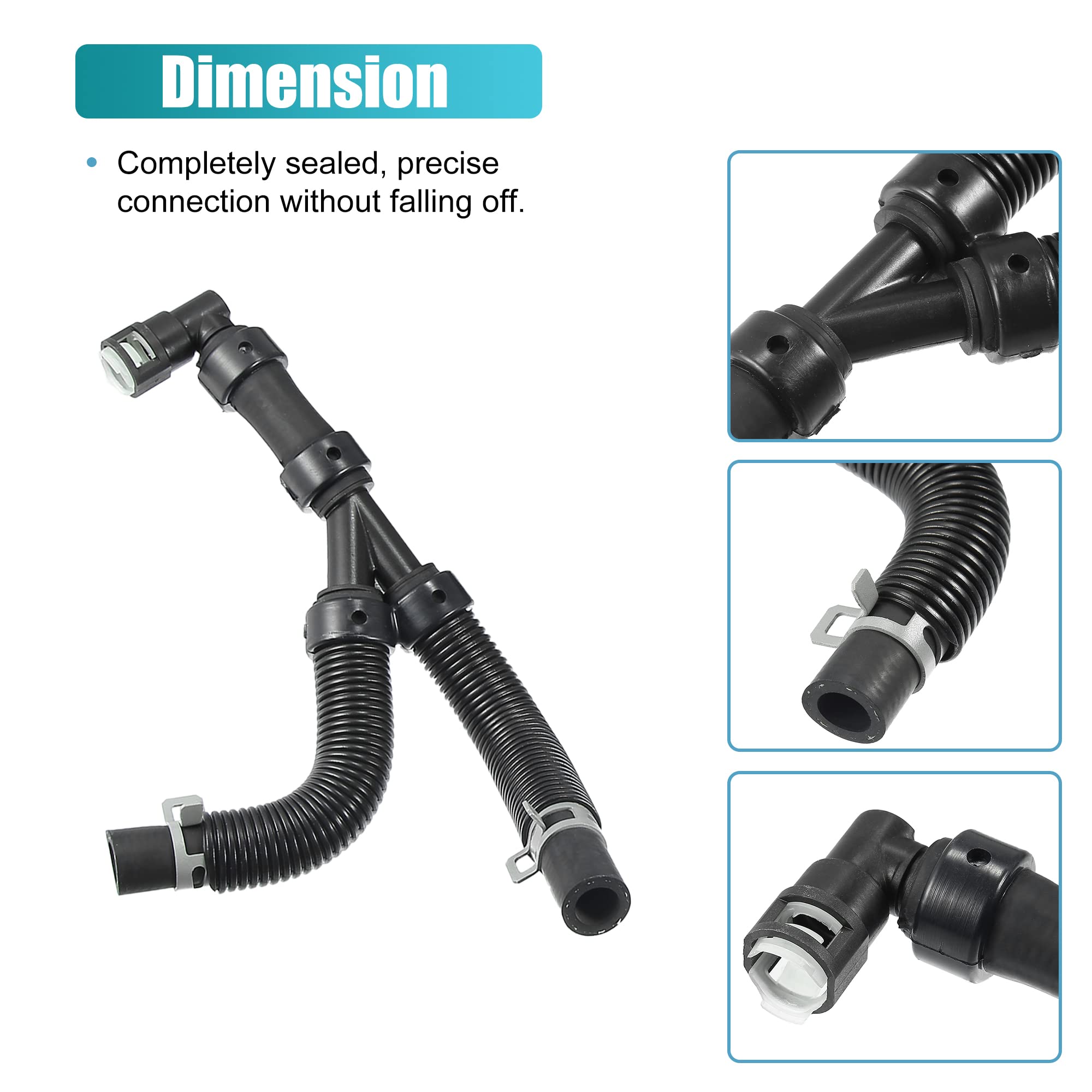 X AUTOHAUX 1 Set HVAC Heater Supply and Return Hose for